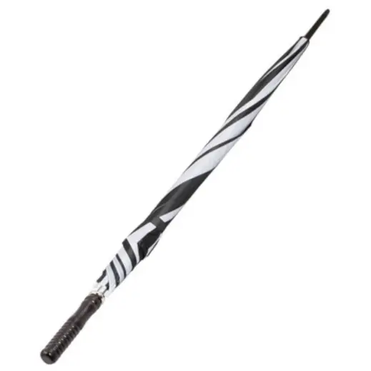 Golf Umbrella - Faux Wooden Handle Black White Handle
